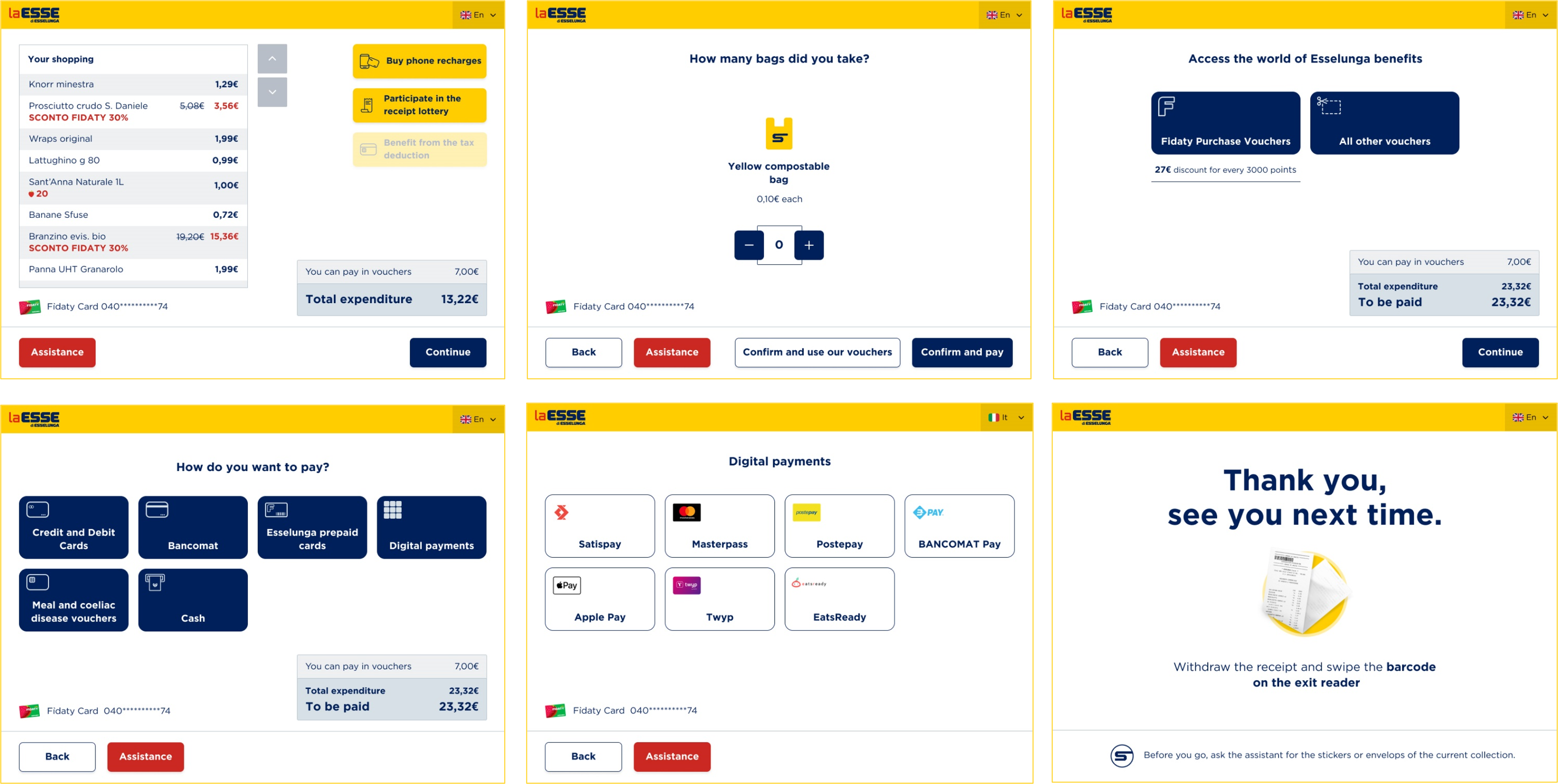 Final UI screens